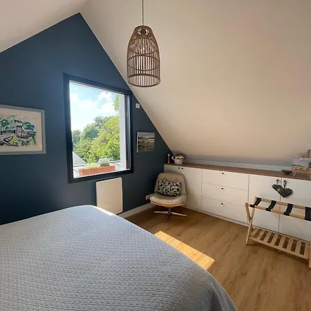 Ty Glazu Doelan Espace 60m2, Port& Criques A Pied, 2 Privees Au 1er Etage, Sdb, Wc Separe Bed and Breakfast Clohars-Carnoët